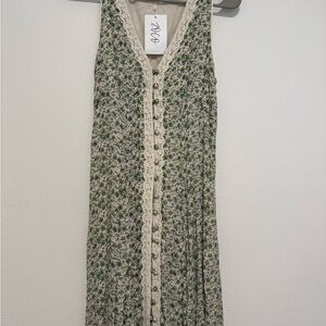 Floral Green Maxi Dress